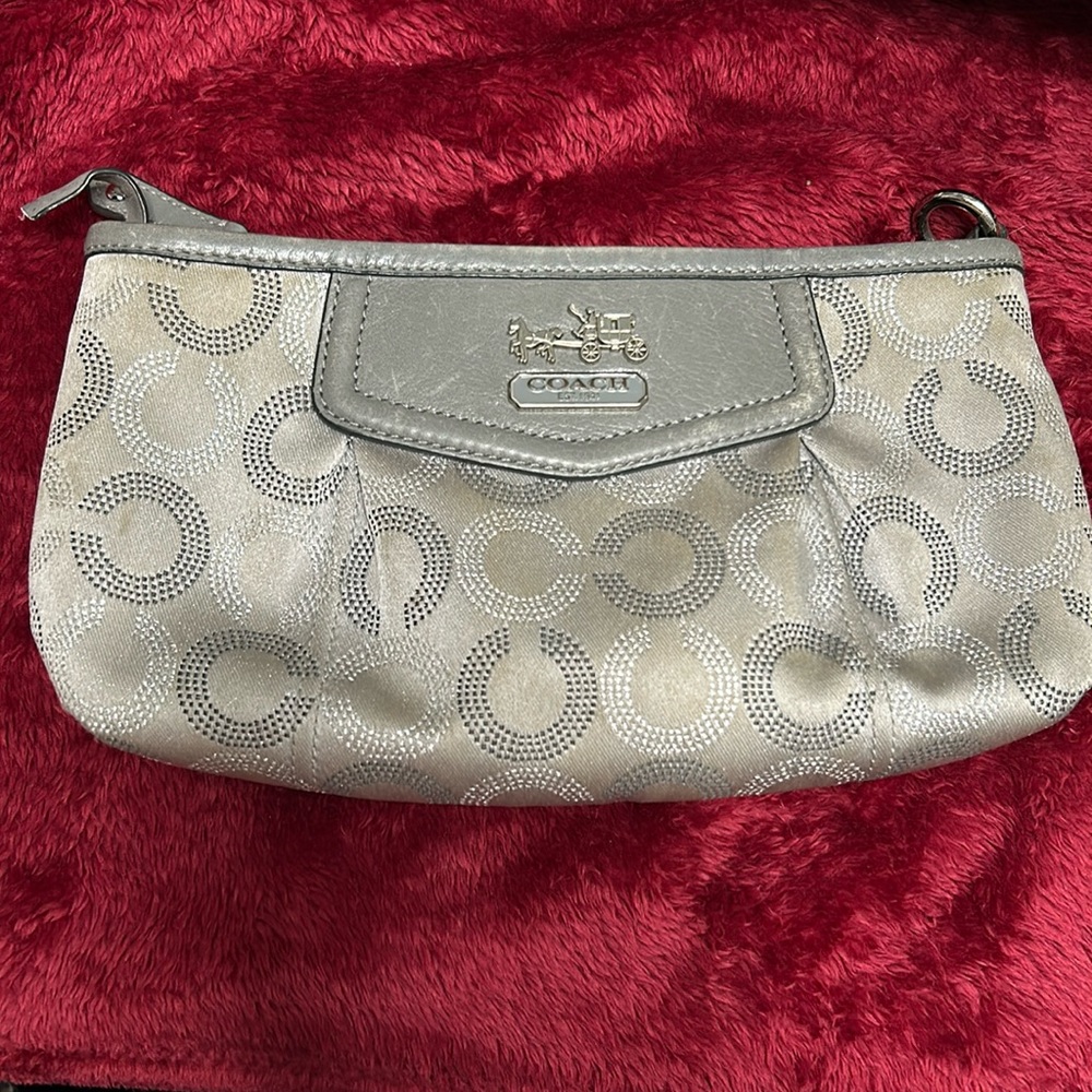 Vintage Coach Lavender Wristlet EUC